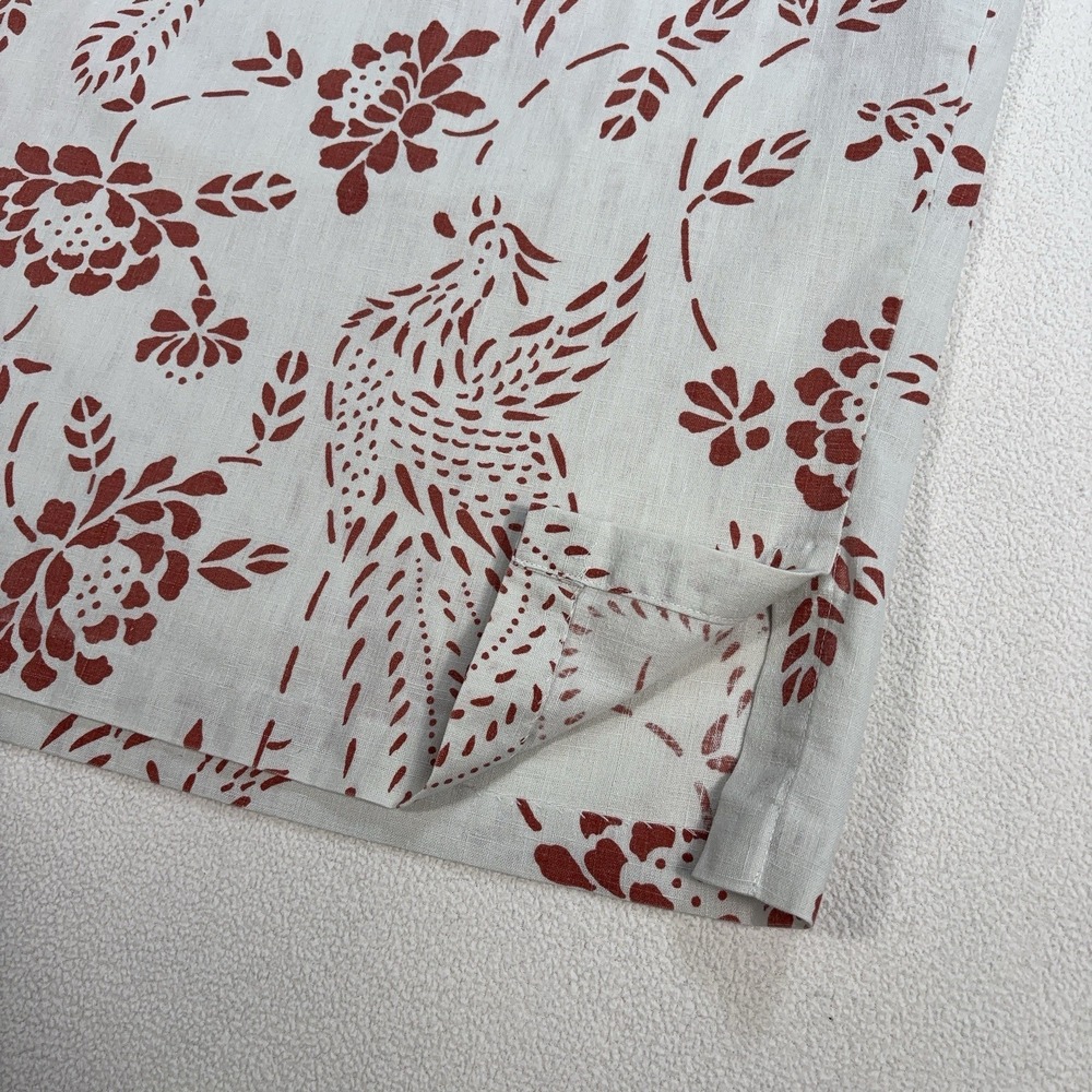 VTG Reyn‎ Spponer Polo Men's S Off-White Red Floral Phoenixes Pocket Button Down - Picture 8 of 13
